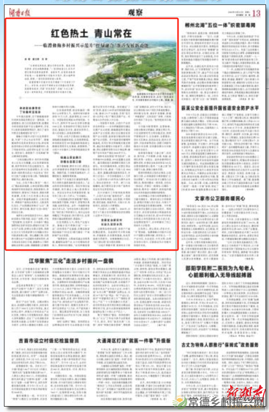 红色热土 青山常在——临澧修梅乡村振兴示范片“红绿融合”激活发展新动能(图2) 红色热土 青山常在——临澧修梅乡村振兴示范片“红绿融合”激活发展新动能(图2)